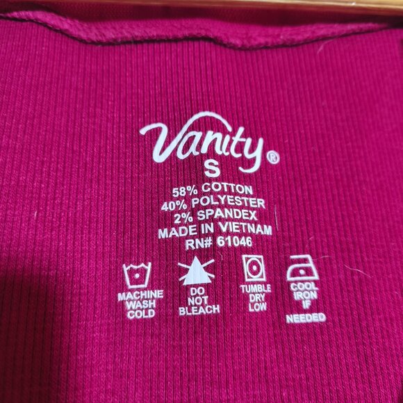 y2k Vanity Racerback Lace Ribbed Racerback Tank sz S Raspberry Coquette Layers - Picture 3 of 7